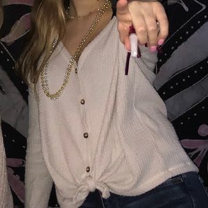 American eagle button up sweater